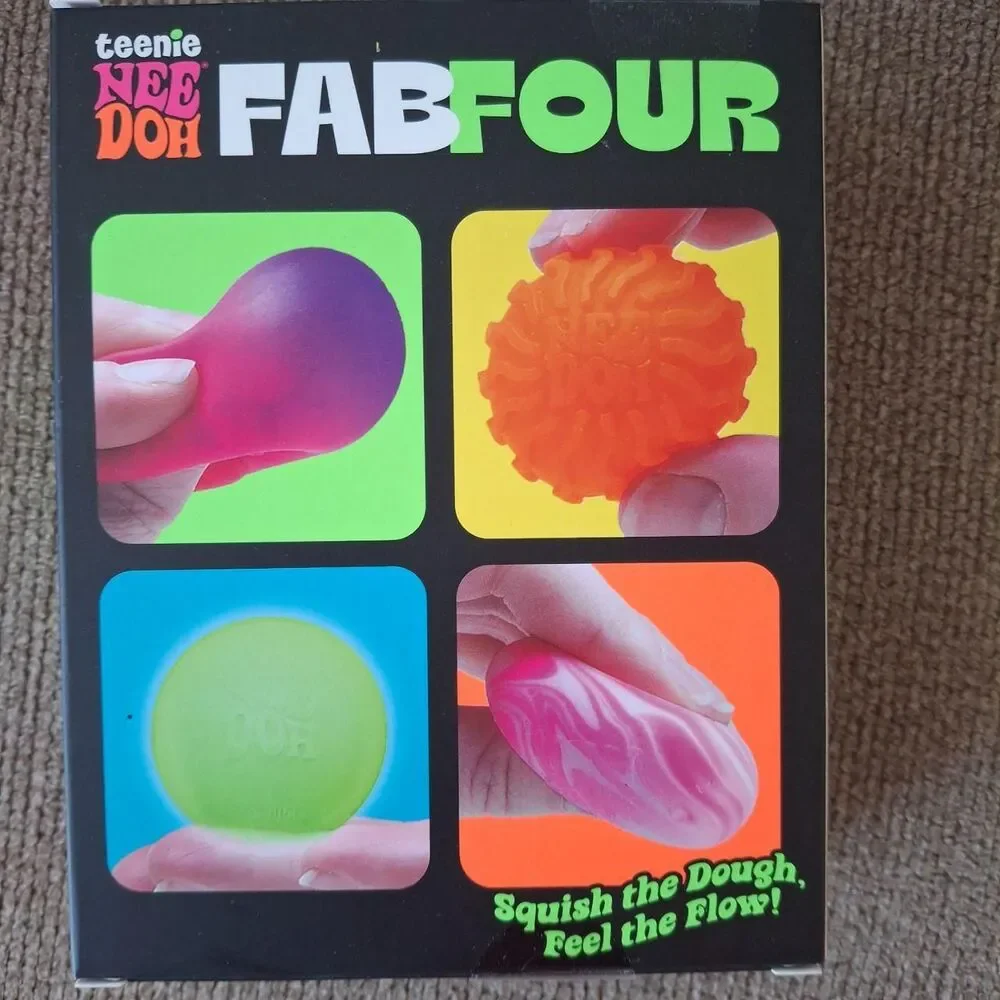 Authentic NEW Needoh Teenie Fab Four 4-Pack Colors Vary